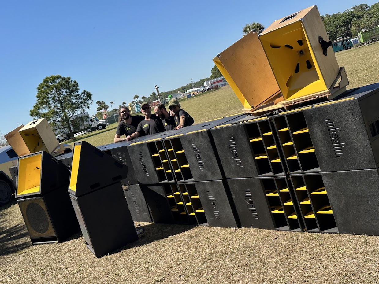 Sound Decisions crew with the full stack during Okeechobee loadout