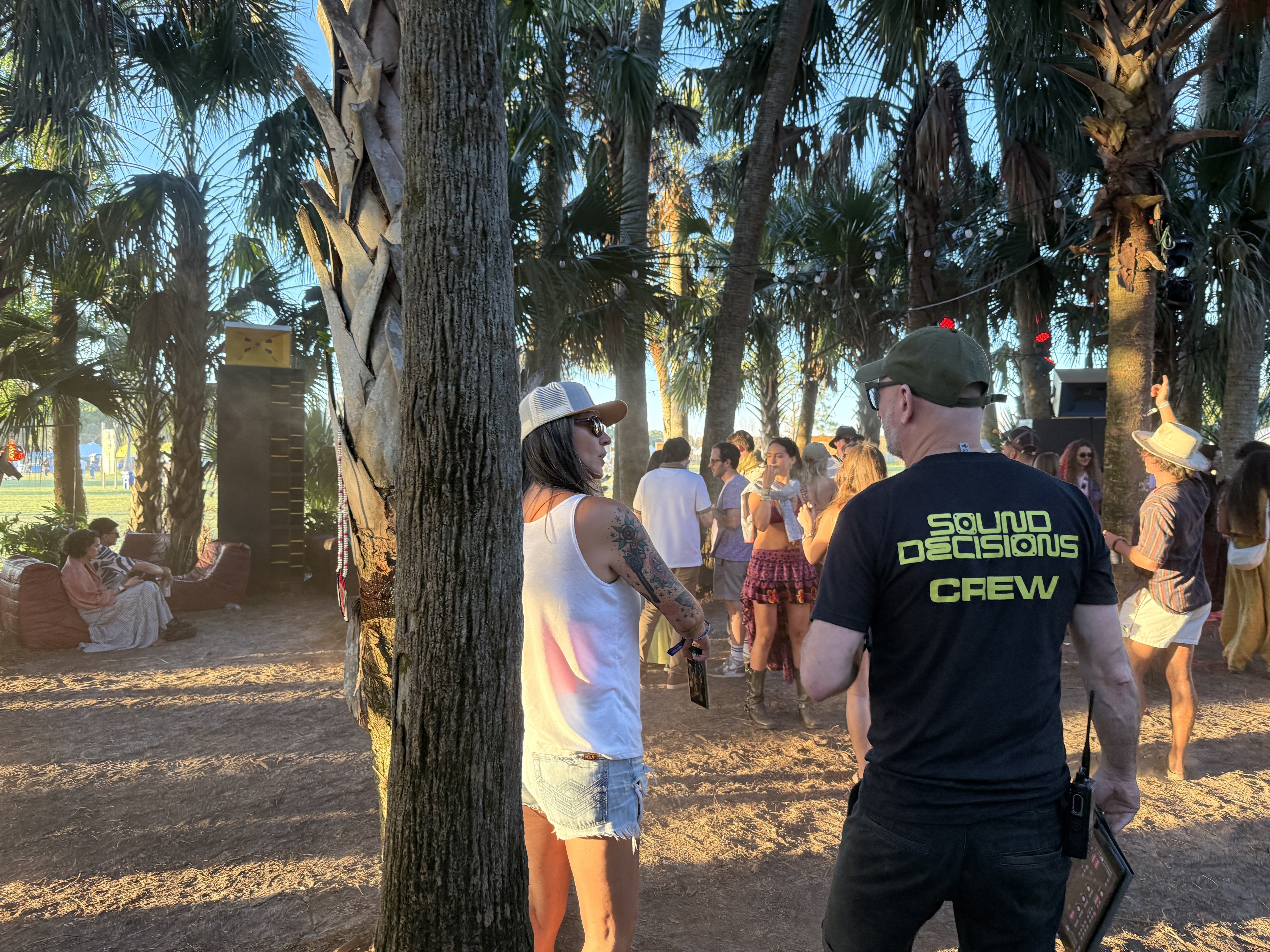 Sound Decisions crew at outdoor festival