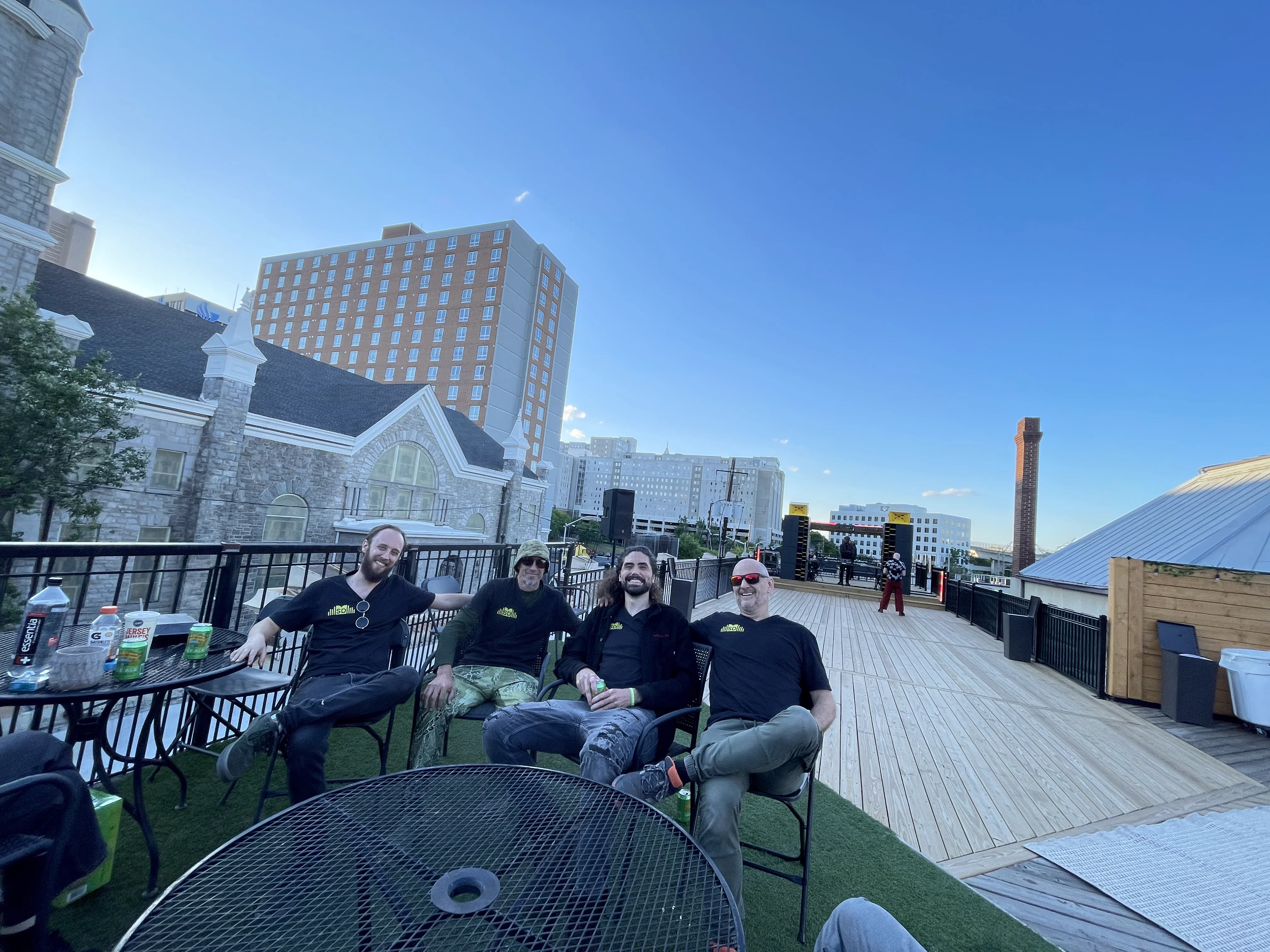 Sound Decisions team on rooftop before show